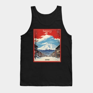 Sapporo Japan Vintage Poster Tourism Tank Top